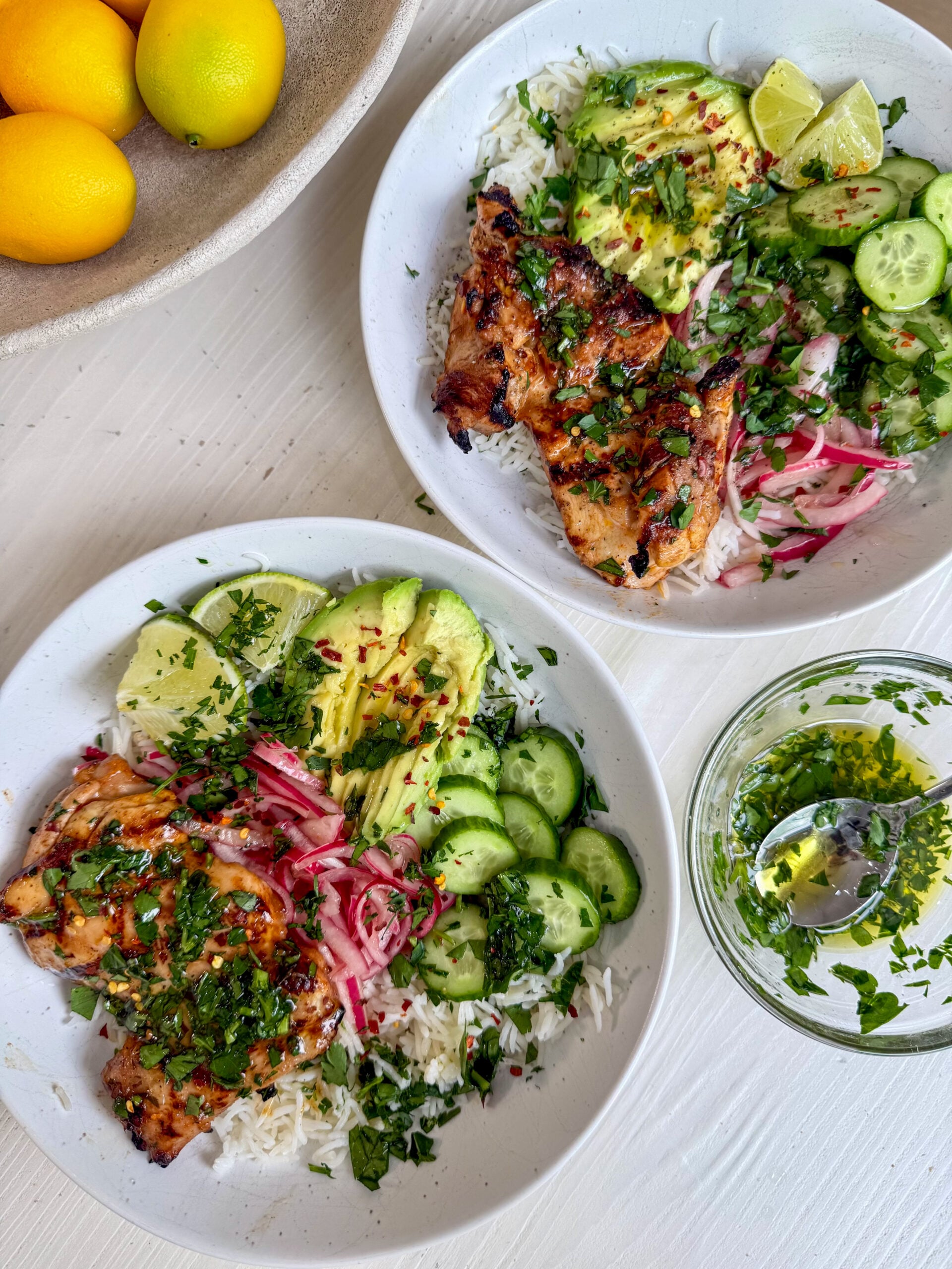 Honey-Lime Cilantro Chicken & Rice Bowls