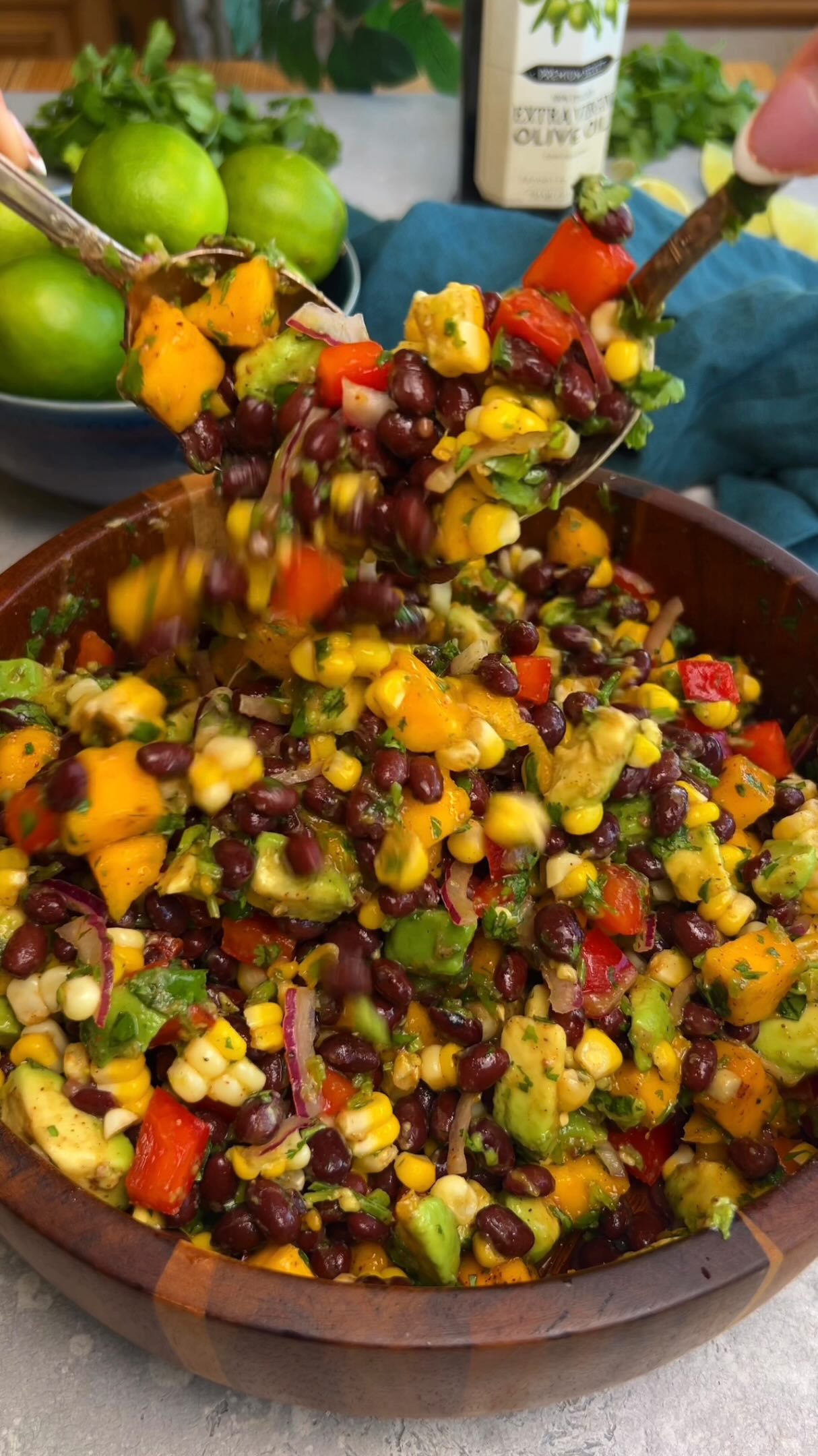 Mango Corn Black Bean Salad with Chili & Lime