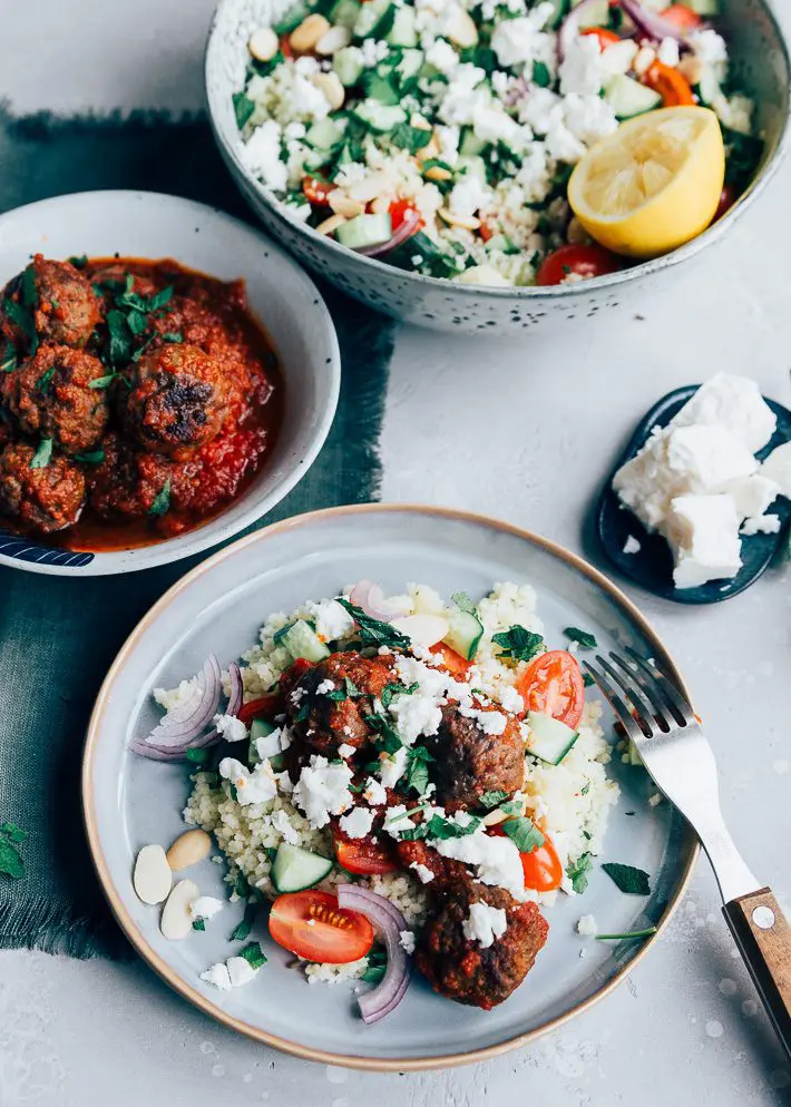 Couscous met Marokkaanse gehaktballetjes