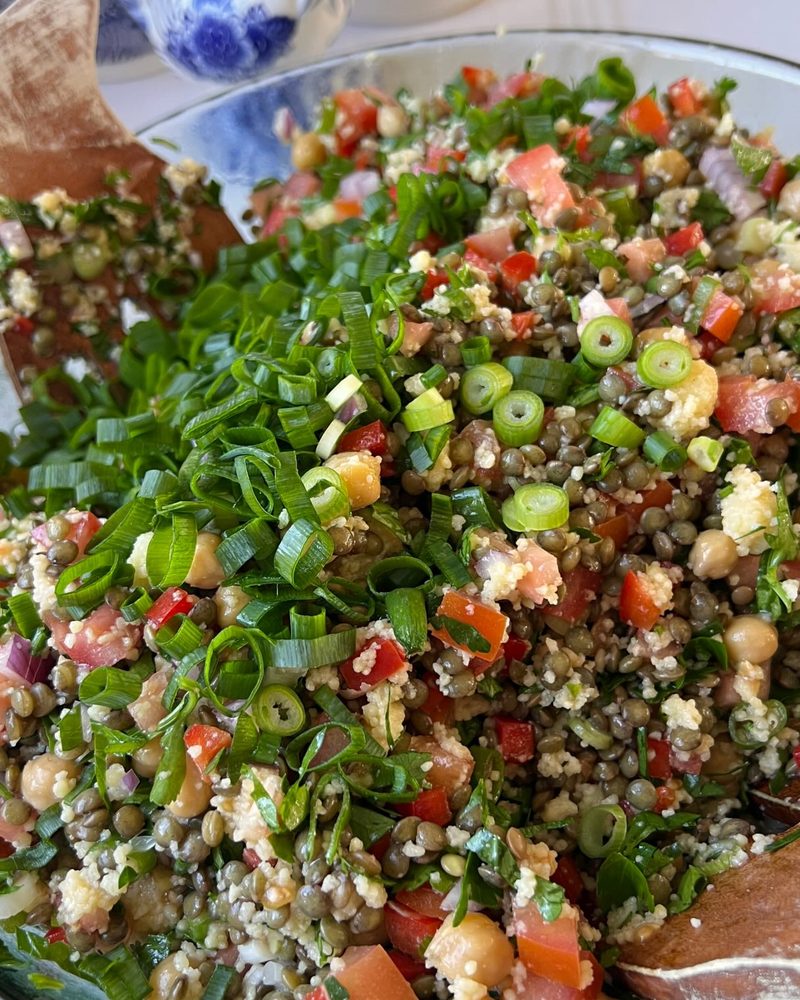 French Lentil, Couscous & Chickpea Salad