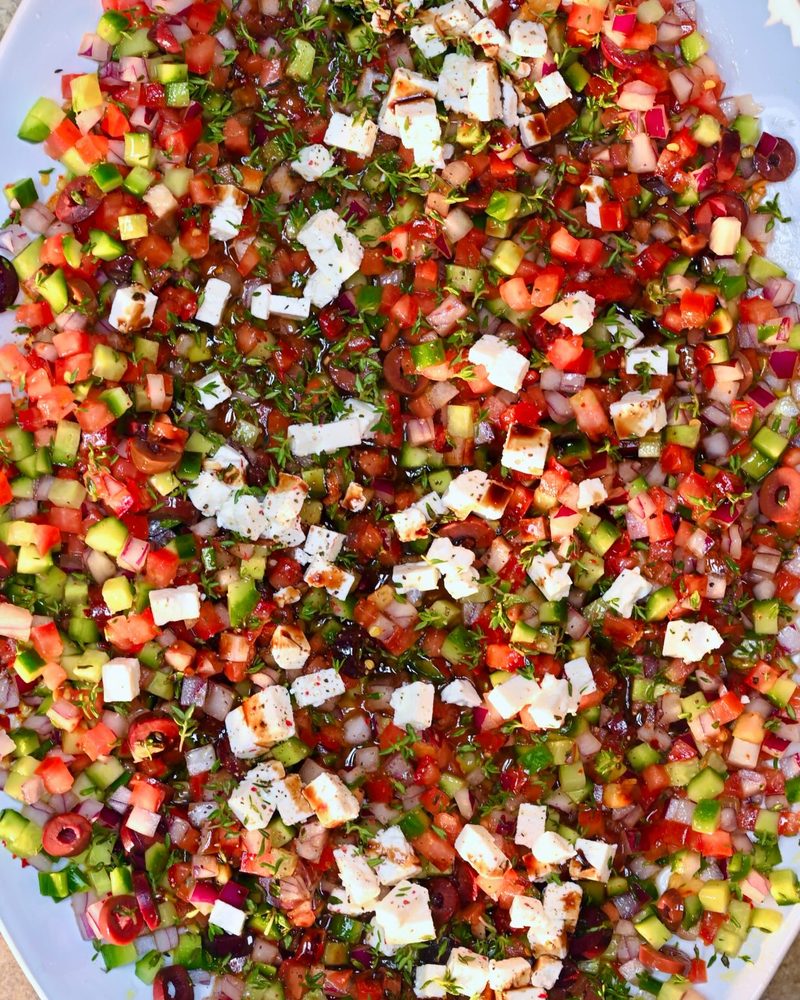 Loaded Mediterranean Bread Dip